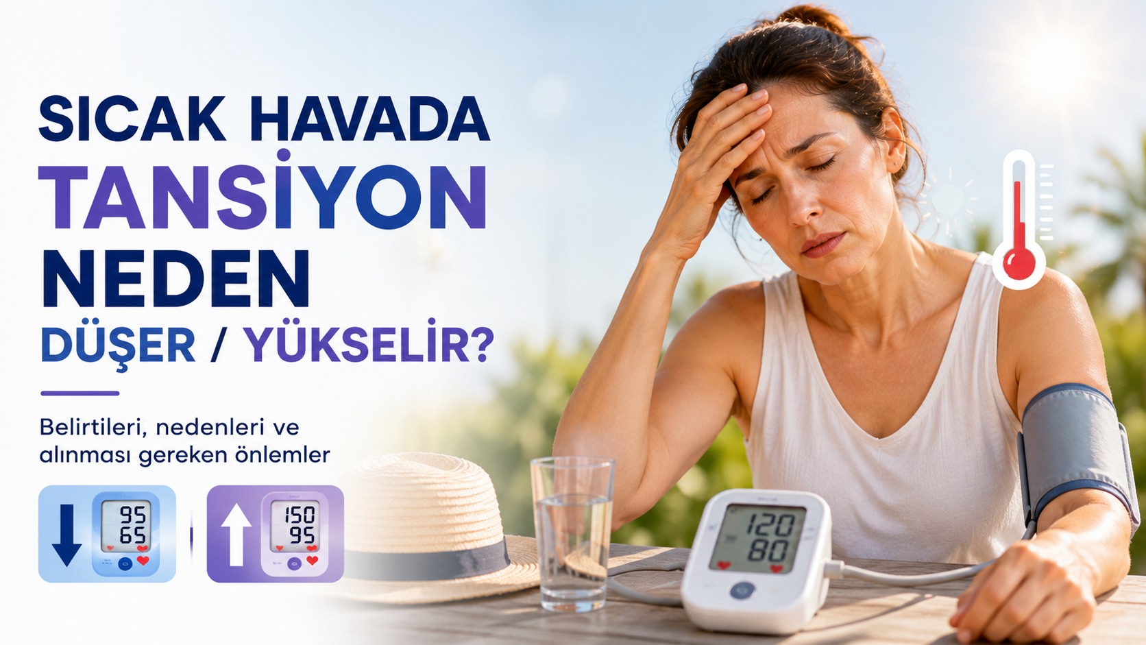 Sıcak Havada Tansiyon Neden Düşer veya Yükselir? Belirtileri ve Alınması Gereken Önlemler